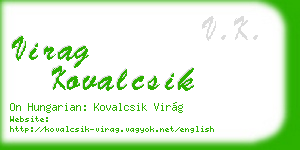 virag kovalcsik business card